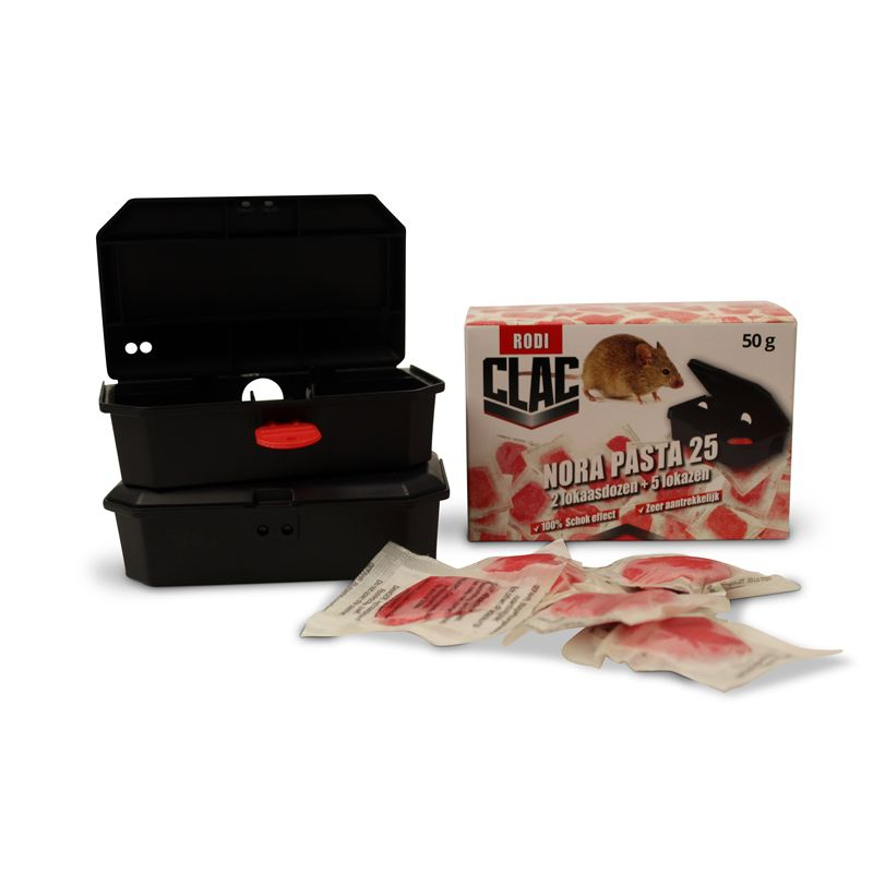 Rodi Clac Nora-25 pasta 2x muizenlokaasdoos 50g