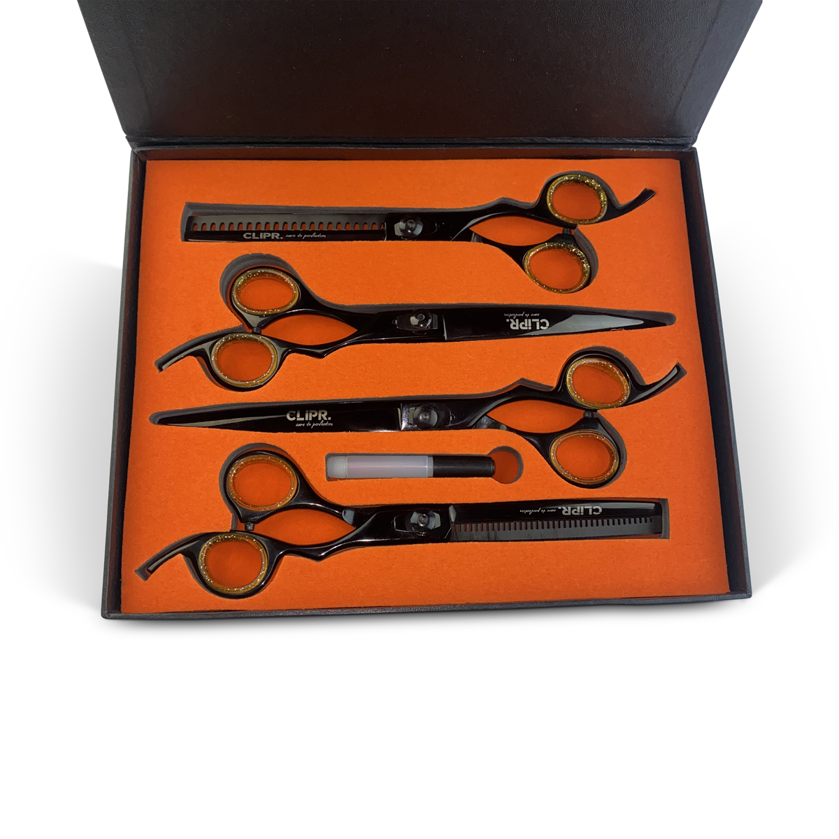 Clipr Scisr RazorEdge Ergo Trimscharenset rechtshandig in luxe opbergbox Clipr Scisr RazorEdge Ergo Trimscharenset rechtshandig in luxe opbergbox