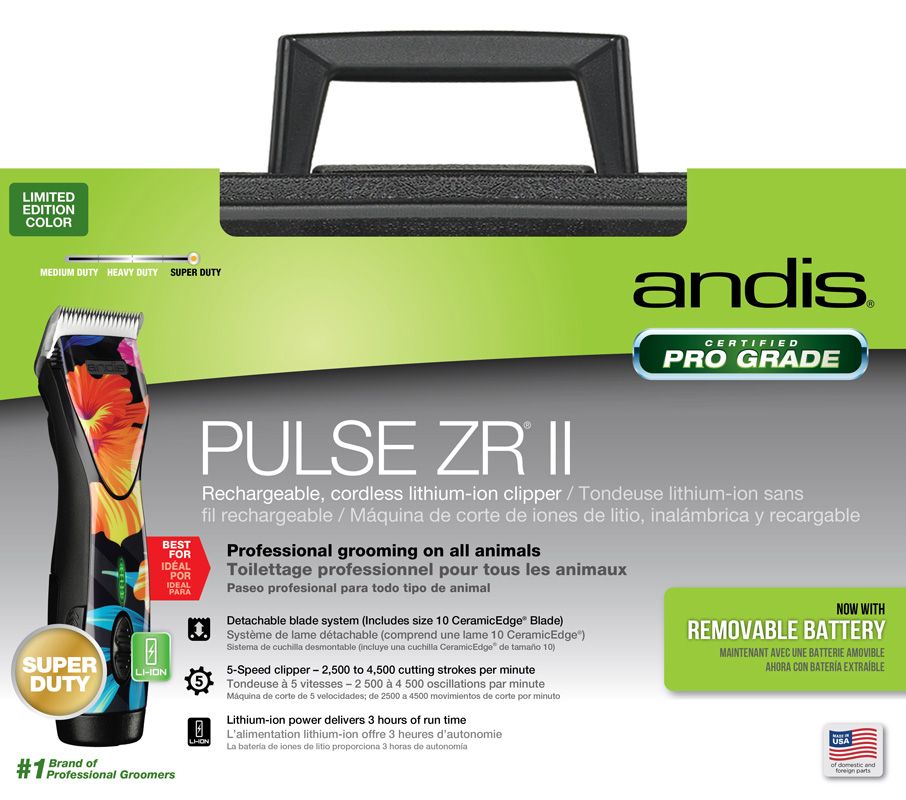 Andis Pulse ZR II Flora met 2 accu's