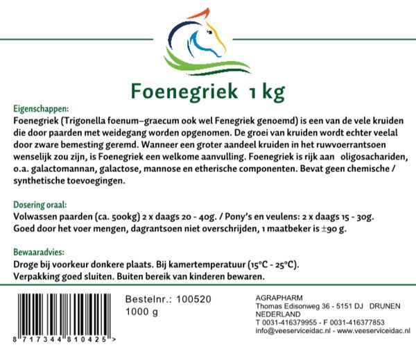 Foenegriek Granulaat 1kg