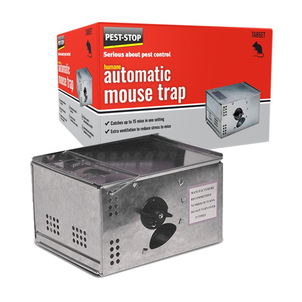 Pest-Stop Automatic Metal Mouse trap, Muizenval metaal