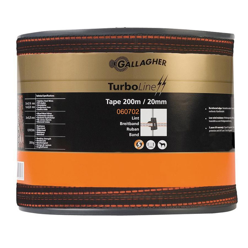 Gallagher TurboLine schriklint 20mm bruin 200m