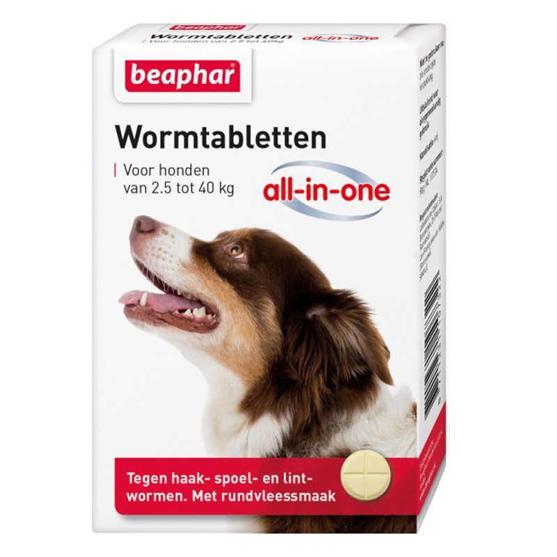 Beaphar Wormtabletten All-in-One 2,5 - 40 kg Beaphar Wormtabletten All-in-One 2,5 - 40 kg