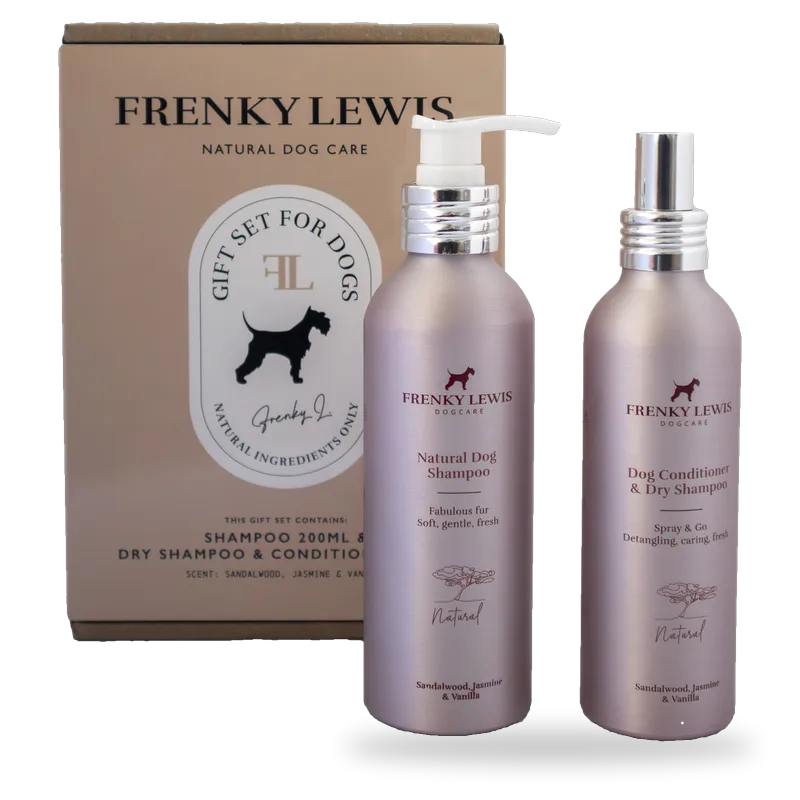 Frenky Lewis Gift Set Shampoo + Droogshampoo-Conditioner Spray – Sandalwood, Jasmijn & Vanille