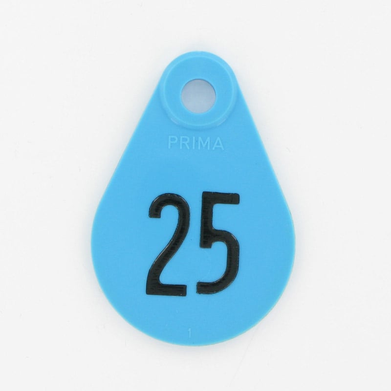 Nekplaatje genummerd blauw nr. 33