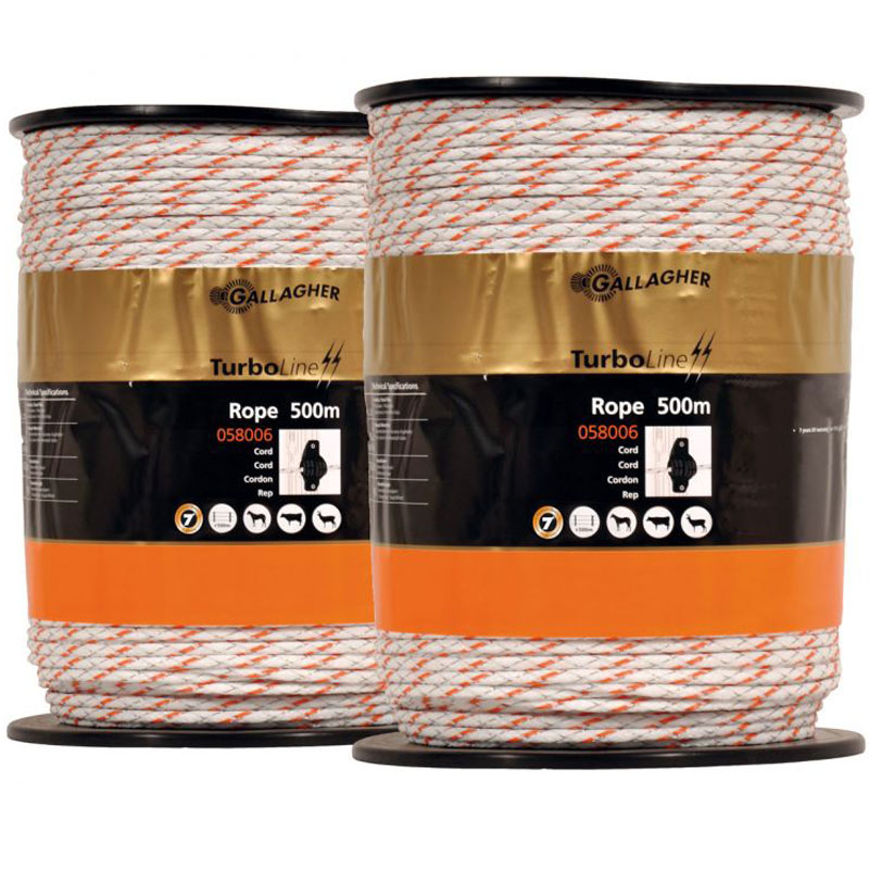 Gallagher TurboLine cord wit 500m Duopack (2x)