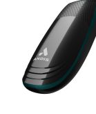 microfoon, handbediend, zwart, teal, greep