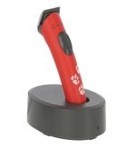 hondenverzorging, trimmer, elektrische scheerapparaat, red, in oplaadstation